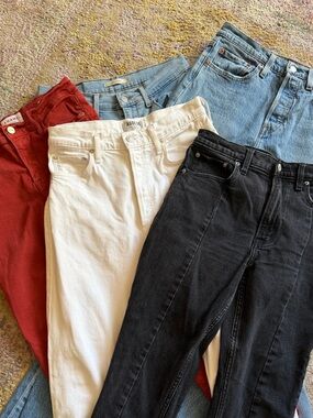 5 pcs jeans bundle 27/4- AGOLDE, FRAME, A & F, Levi’s